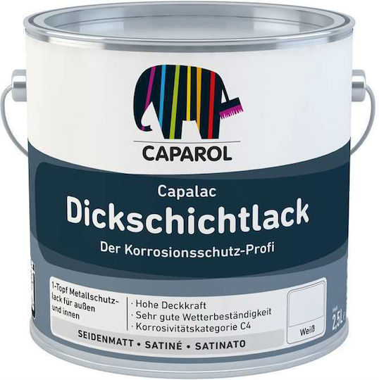 Caparol Vopsea Lac Anticorozivă Cu Solvent Capalac Dickschichtlack 2.5lt Ral 9006