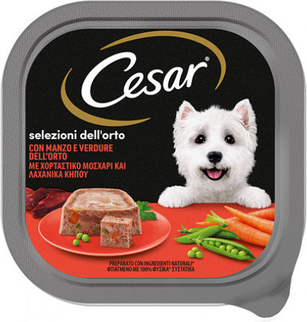 Cesar Течна храна за кучета с телешко и зеленчуци 300gr