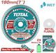 Wet Cutting Diamond Disc 180x22.2x2.2mm Thin for Marble & Granite Total Tac061801