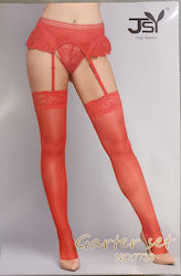 Intimonna Women's Red Garter Belt Set