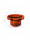 Round Central Coffee Table Glass Red W55xL55xH30cm