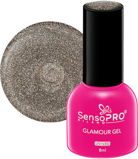 SensoPro Glamour Ojă Pentru Unghii Cu Gel Champagne And Diamonds #65 Ochi De Pisică 8ml