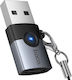 Hoco UA46B USB-A Männlich Zu USB-C Weiblich Konverter Grau