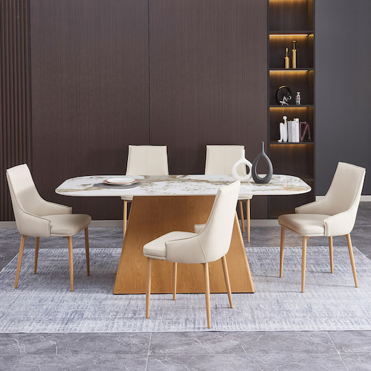 Esszimmermöbel-Set Nordu Mit 6 Stücken 180x90cm