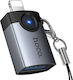 Hoco UA46 Victory Конвертор Lightning мъжки към USB-A женски Сив
