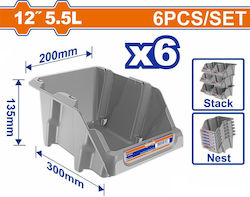 Wadfow Plastic Stackable Tool Storage Bin W30xL20xH13.5cm