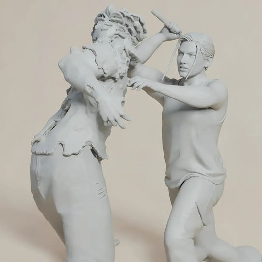 Abgebe 3d Figur Abby Fighting Last of Us 3d Bemalung Diy Geschenk Farben 15,2 Cm 1:12