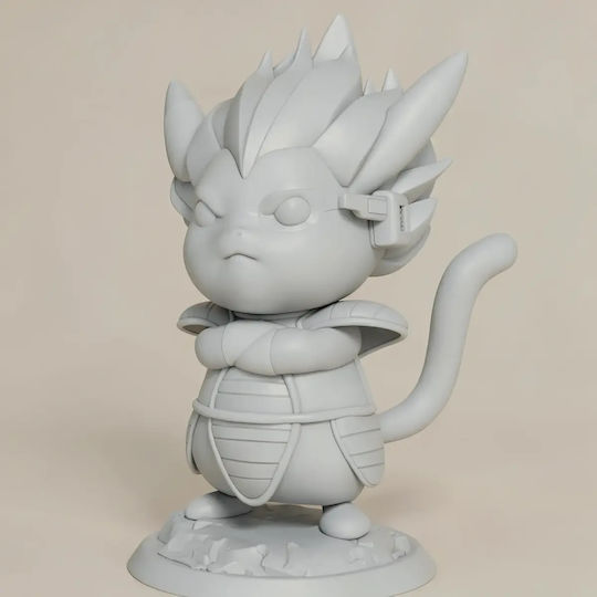 Небоядисана 3D Фигура Pikachu Cosplay Vegeta Готова За Боядисване DIY Подарък Цветове 30 См 1:6
