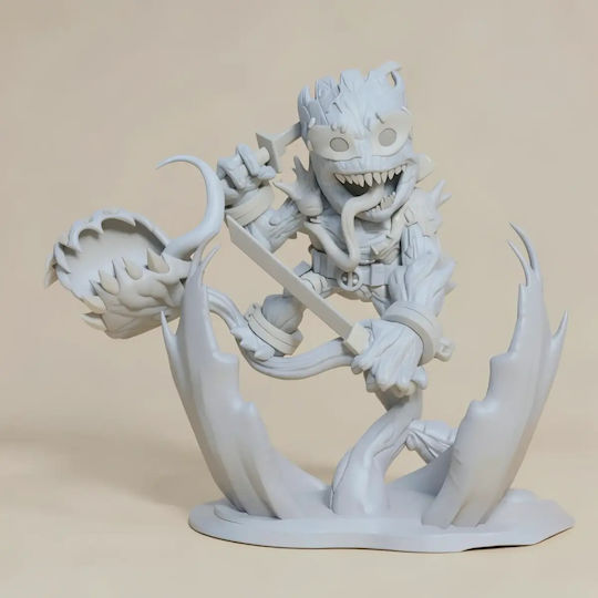Unpainted 3D Figure Chibi Collection Venom Pool Groot Chibi Painting DIY Gift Colors 30 Cm 1:6