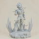Небоядисана 3D Фигура Majin Vegeta Injury 3D Боядисване DIY Подарък Цветове 20 см 1:8