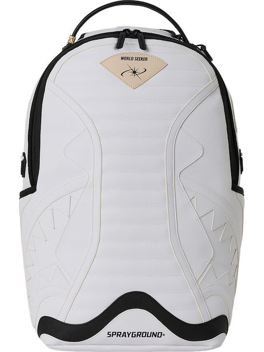 Sprayground Σχολική Τσάντα Πλάτης Λευκή με Θήκη για Παγούρι