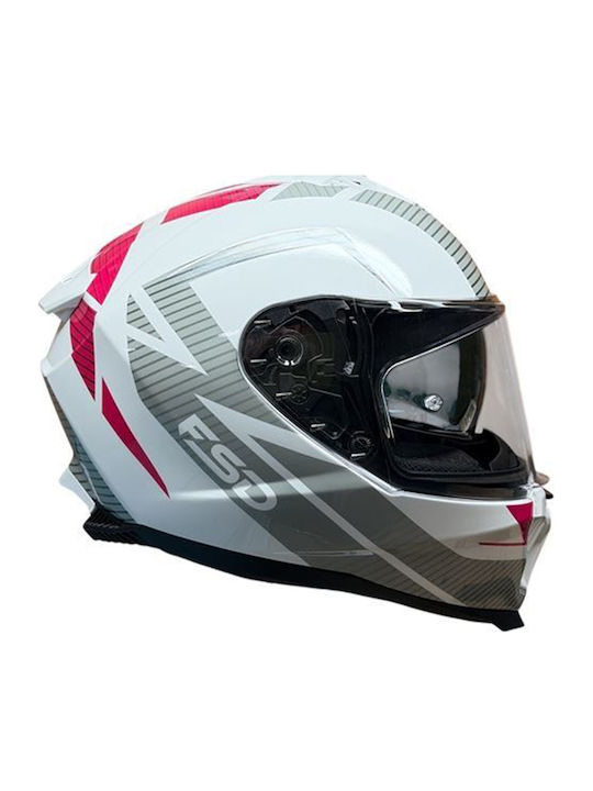 Faseed 865 Suzuka White Pink Motorcycle Helmet ...