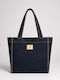 Fabric Women's Shoulder Bag Navy Blue