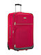 Xplorer Large Fabric Red Travel Suitcase with 2 Wheels Height 75cm