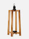 SteweHome Кандилник Дървен В Кафяв Цвят 13x36.5x16.5см
