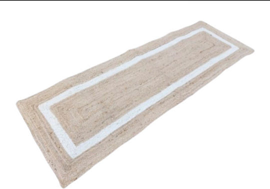 Natural Home Jute Rug 60x120cm White
