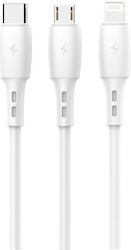Techancy USB към Type-C Lightning micro USB Кабел 1м