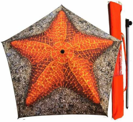 Zanna Toys Folding Beach Umbrella Diameter 2m Starfish