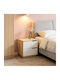 Verena Wooden Beige Bedside Table 48x40x48cm