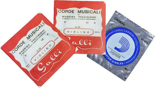 Galli Galli D'addario Set 013 Einzel Saiten Chrom 3 Stück 13 Zoll