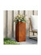 vidaXL Ghiveci Metalic Rust 20x20x40 cm