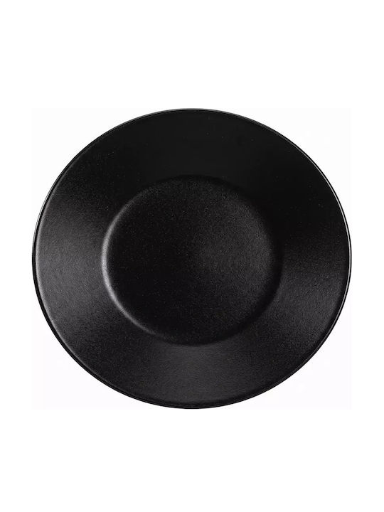Apulum Apulum Servierplatte aus Schwarz Porzellan