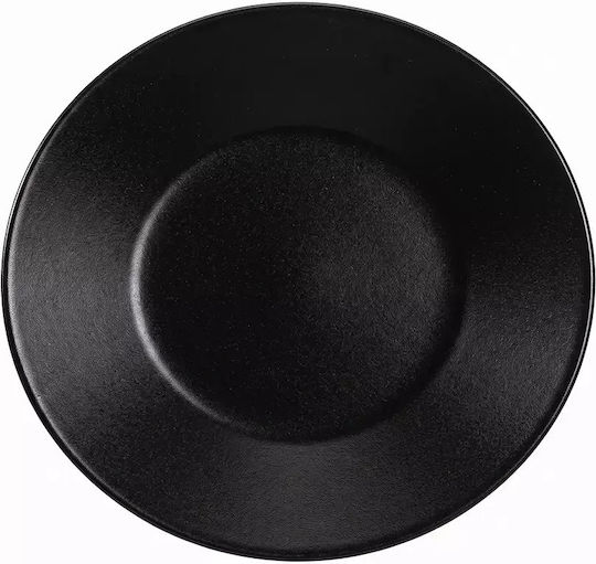 Apulum Apulum Servierplatte aus Schwarz Porzellan