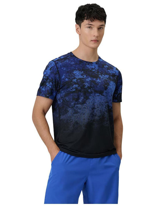 4F Funktionale Kurzarm Herrenbluse Blau