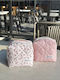 Enpapa Set Of 2 Small Makeup Bags Plaid Ribbon Design Burgundy Pink Rose Multicolored 13x13x9 Cm