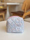 Enpapa Small Makeup Bag Blue Pink Flowers Multicolour 13x13x9 Cm