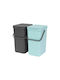 Brabantia Coș de Gunoi Plastic pentru Dulap Verde 12lt 2 Buc