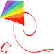 Vilde Kite with Tail 81x87cm 1pc