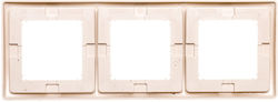 Kontakt-simon 3-fold Frame Ip44 Beige Bmr3b/12