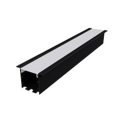 Aca Light Vylo Προφιλ Αλουμινιου P211u Μαυρο Me...
