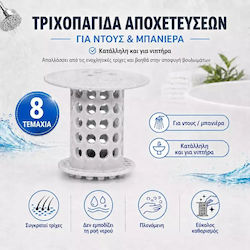 Shower and Sink Drain Hair Catcher Universal 8 ...