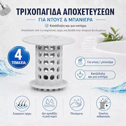 Shower and Sink Drain Hair Catcher Universal 4 ...
