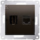 Simon 54 Hdmi+computer Socket Rj45 Cat.6 Matte ...