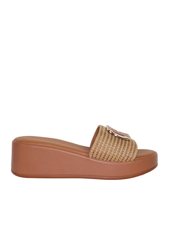 Anatomic Women's Summer Platforms in Slipper Style Brown