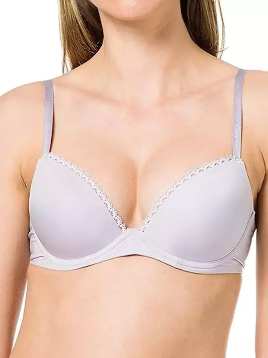 Calvin Klein Лилав Сутиен с Лека Подложка