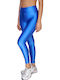 Training Damen Leggings Glänzendes Türkis