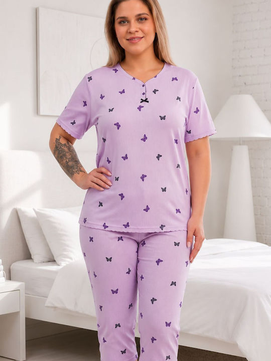 Asel Summer Women's Pajama Kit Lilac
