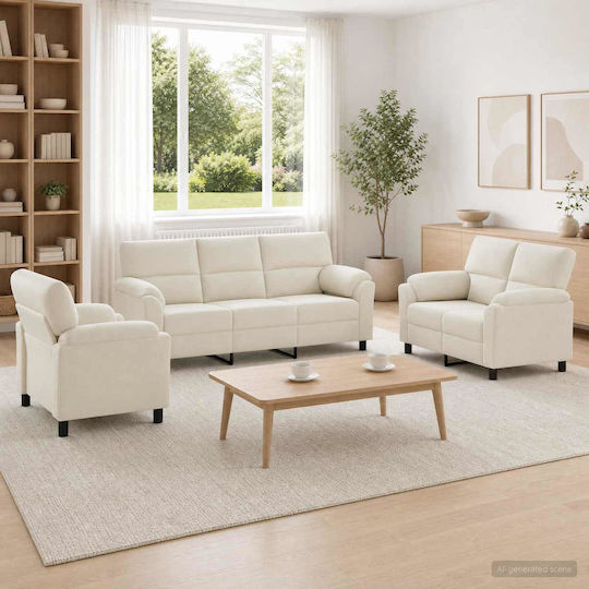 vidaXL Wohnzimmermöbel-Set 3-Sitzer & 3-Sitzer & Sessel
