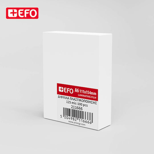 Джобове За Папки Пластмасови +efo A6 111x154мм 2x125мик 100 Бройки