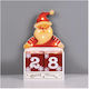 Christmas Wooden Decorative Calendar Santa Claus 6 Mini Led Warm White Batteries 2xAAA IP20 125x670x205mm