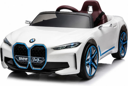 BMW I4 Едноместен с дистанционно управление Лицензиран 6 волта Бял за 5+ години