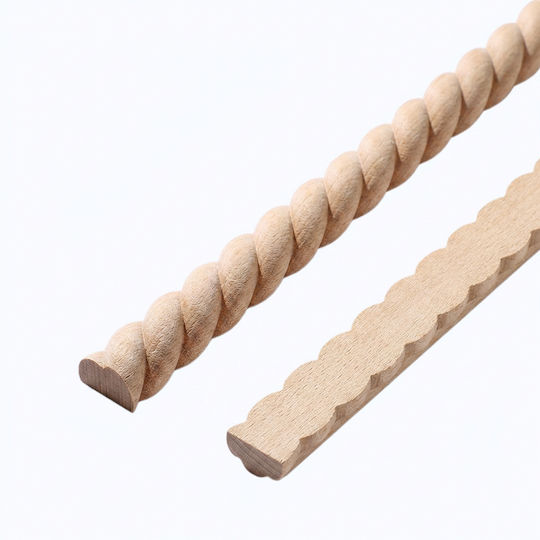 Wood Carved Trim Solid Wood 1.1x0.5x50cm Dhw-006
