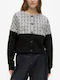 Damen Strickjacke mit Knöpfen Schwarz-bw