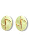 Touch Gold Plated Green Steel Earrings 24 252 Yellow