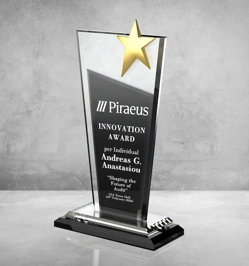 Crystal Award Double Gold Star 11x26cm Code Pb-603