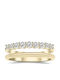 Chrilia Chrilia Damen Halbe Ewigkeitsring mit Diamant aus 14K Gold